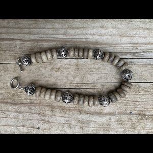 Petoskey stone bracelet Michigan handmade